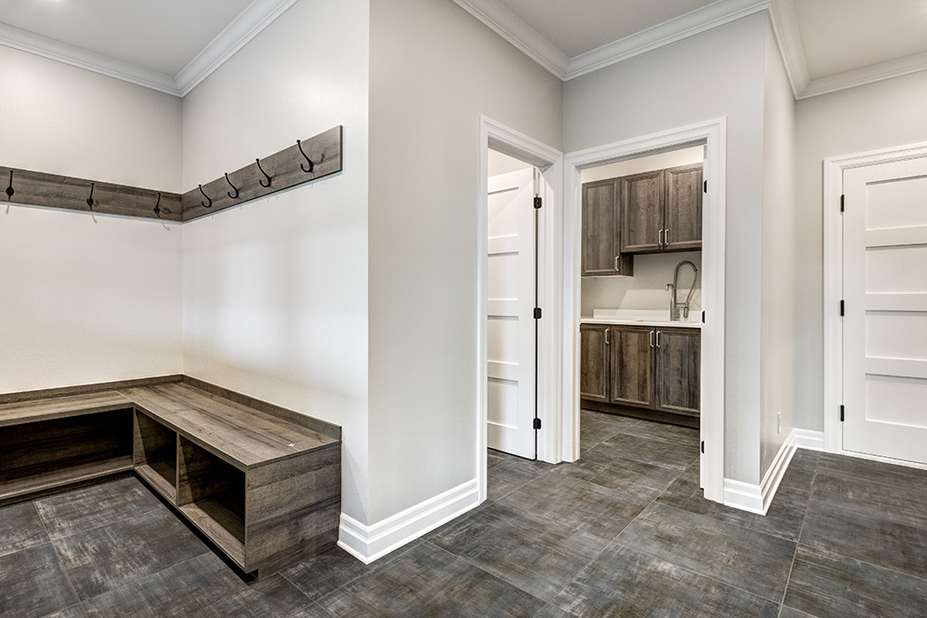 Basement with storage and laundry