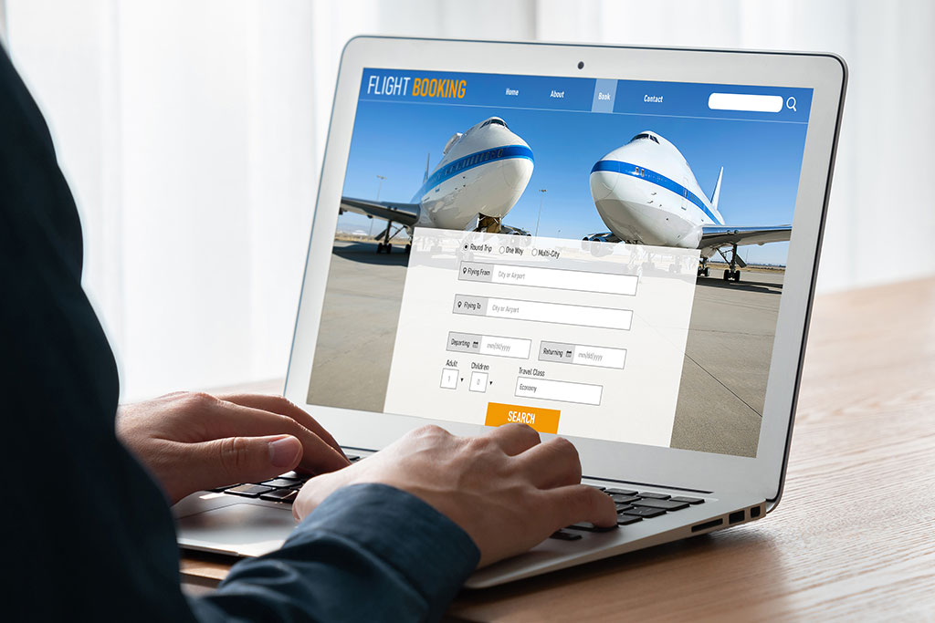 Searching online for airline flights