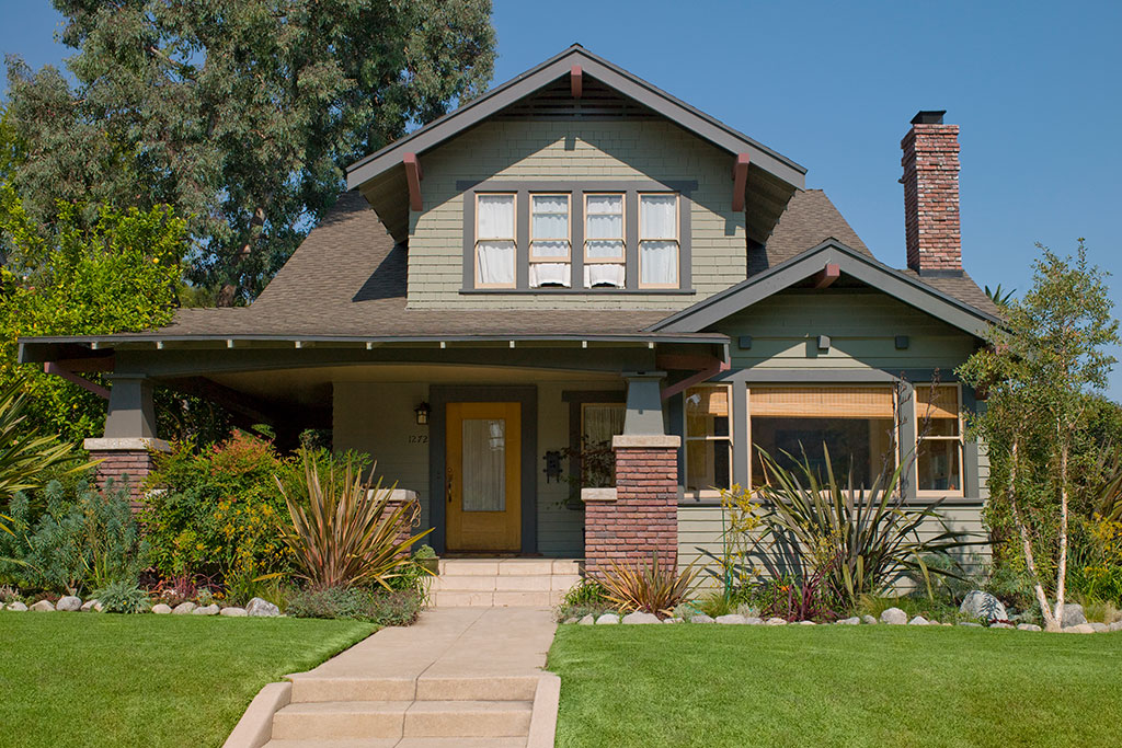 Exterior of craftsman style house