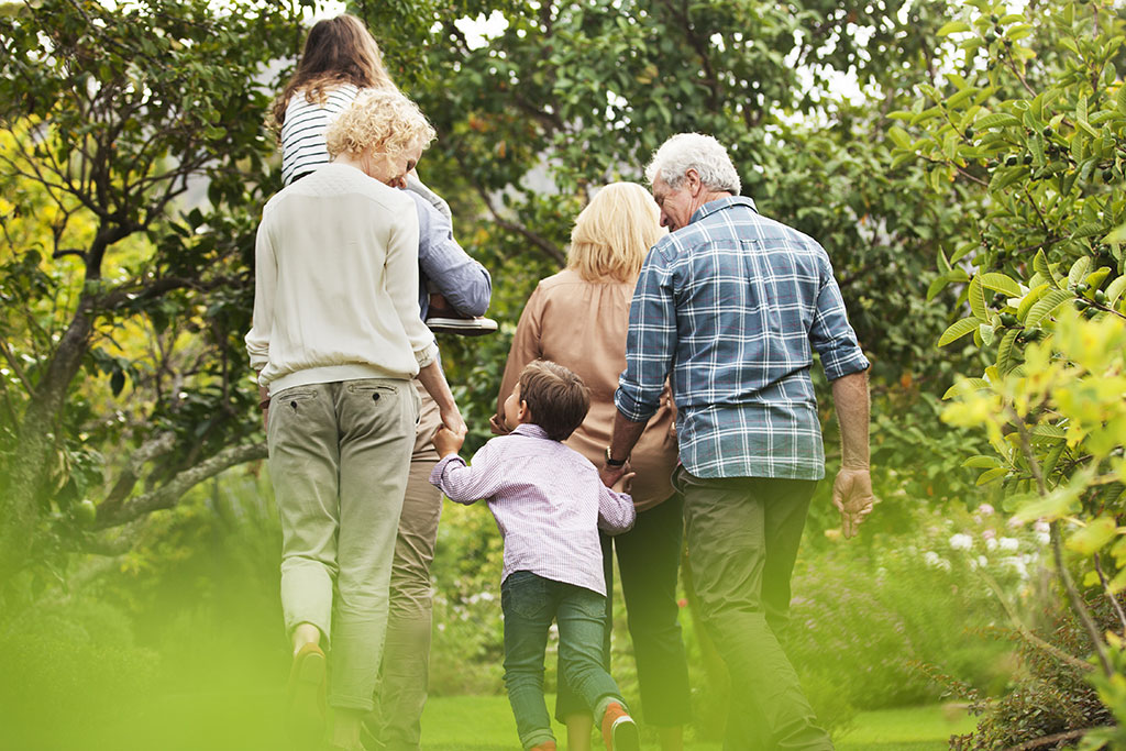 Family walking together