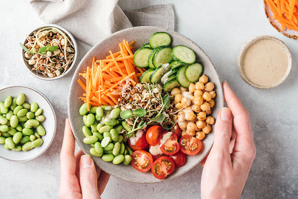 Healthy veggie bowl