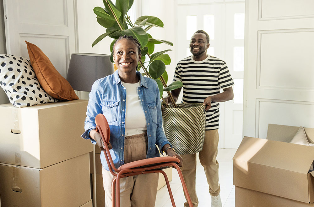 Younger couple moving into home