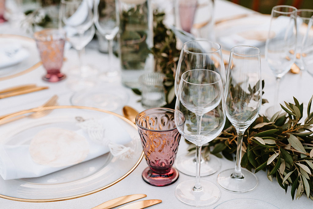 Table set nicely for party