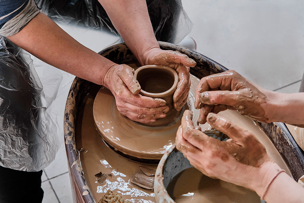 People doing pottery