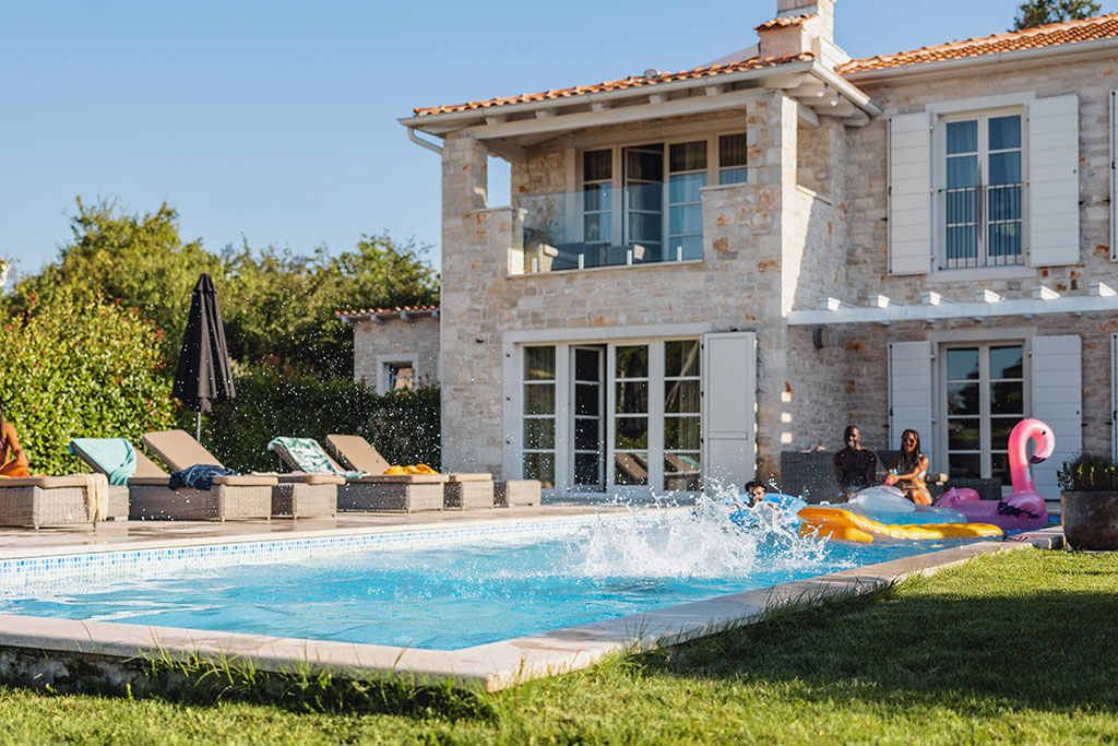 Backyard with pool