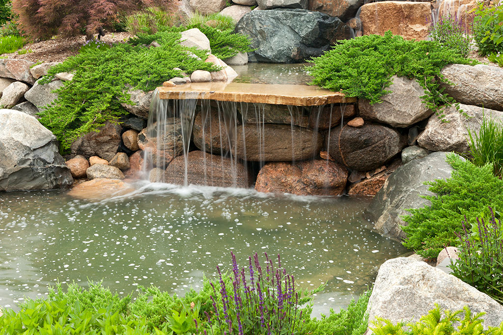 Backyard waterfall