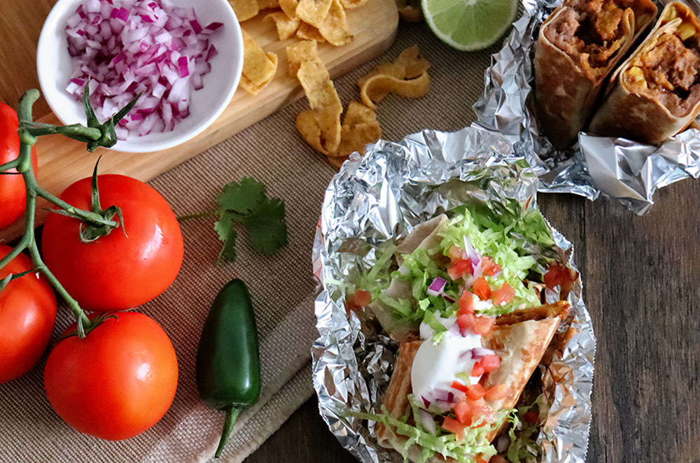 Loaded Corn-Chip Burritos