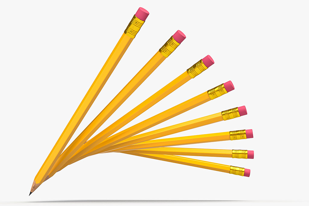 Distorted pencil