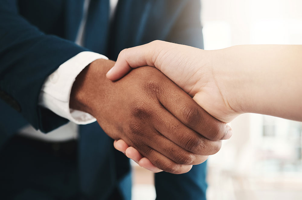 Business people shaking hands