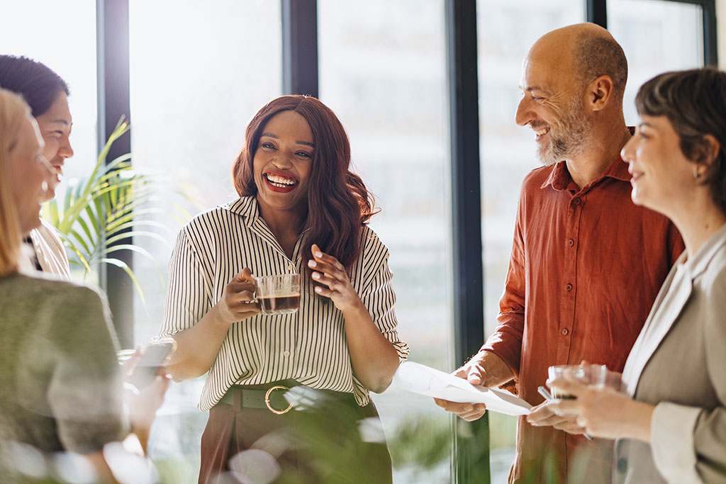 Business people talking